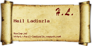 Heil Ladiszla névjegykártya